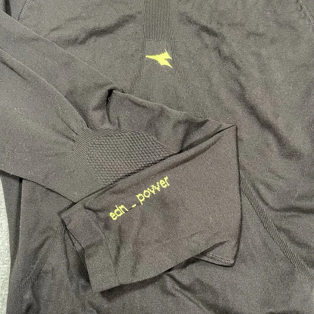 DIADORA Cycling Shirt Mens Large Black Compression Made in ITALY Tech Apparel